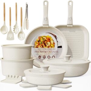 Astercook 23 Pcs Pots and Pans Set Non Stick